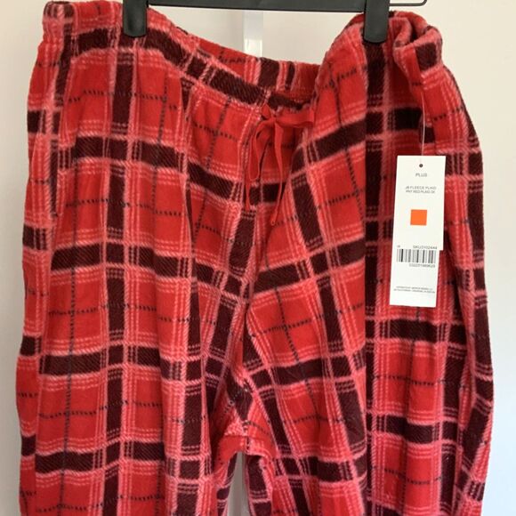NWT!! Red Plaid Fleece Drawstring Pajama Pants Unisex Size 3X - Picture 4 of 8